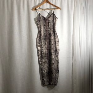 Snake tight maxi dress